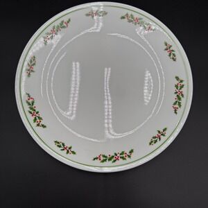4 Corelle Corning Holly Days Dinner Plates Vtg Christmas White Green Red 10in